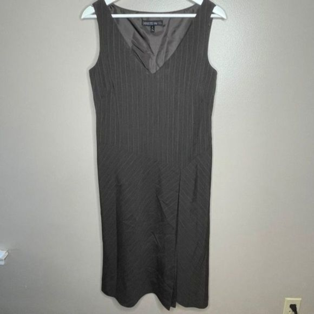 Lafayette 148 Brown‎ Sheath Midi Dress